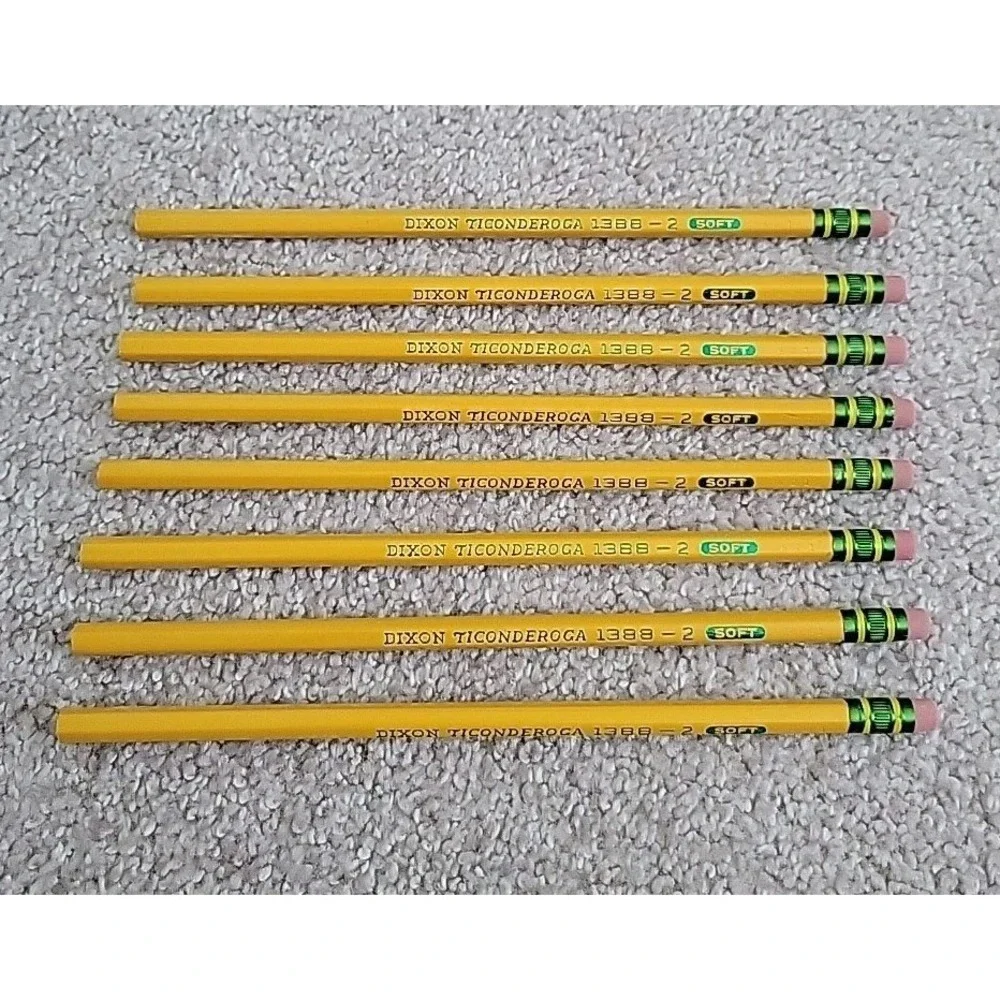 Dixon Ticonderoga Pencils 1388 #2 Soft -Vintage- Ethan Allen Cover 8‎ PENCILS